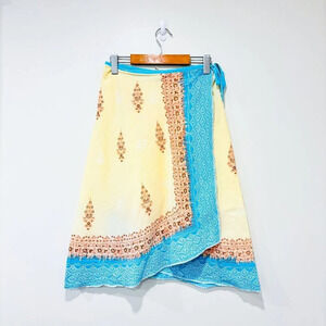 O'NEILL Yellow and blue  wrap skirt